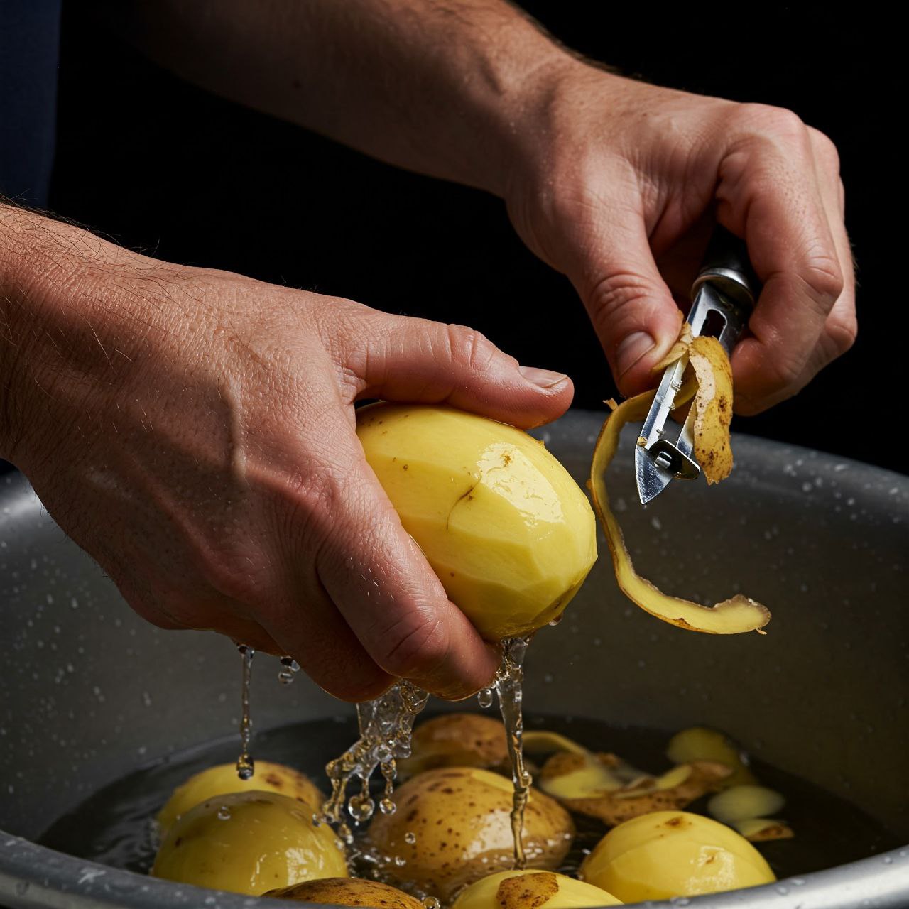 شستشو، پوست‌گیری و روش‌های خیساندن برای حذف نشاسته اضافی