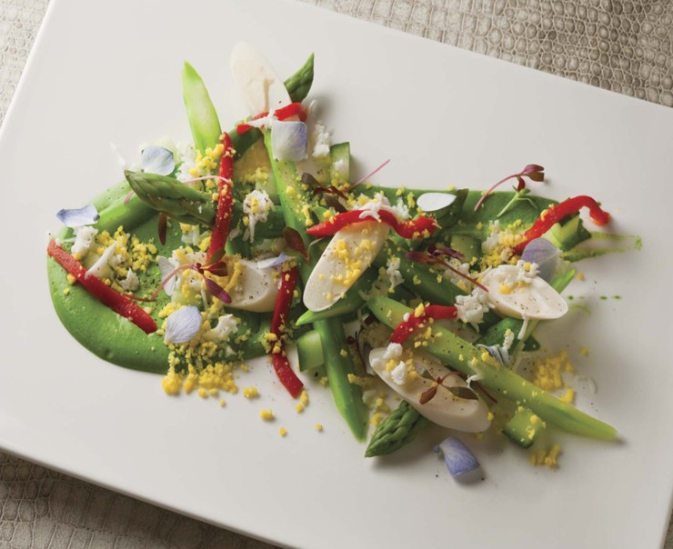 81-سالاد مارچوبه با سس مدرن Gribiche