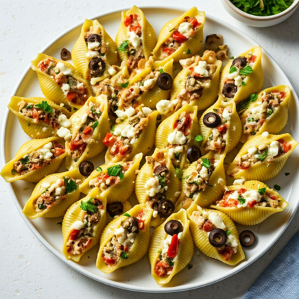 37-صدف‌های پاستا پر شده با فتا ( Feta Stuffed Pasta Shells )