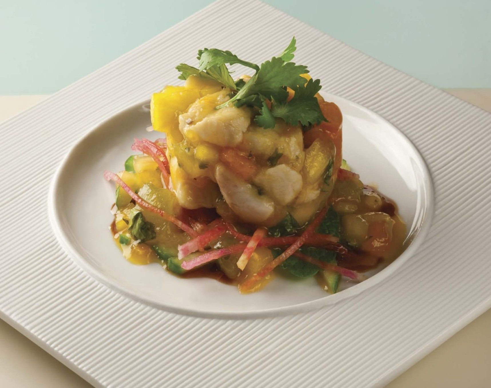 96-میوه های گرمسیری و اسنپر کارائیب Ceviche