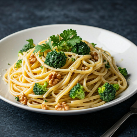 88-پاستا با بروکلی و گردو ( Pasta with Broccoli and Walnuts )