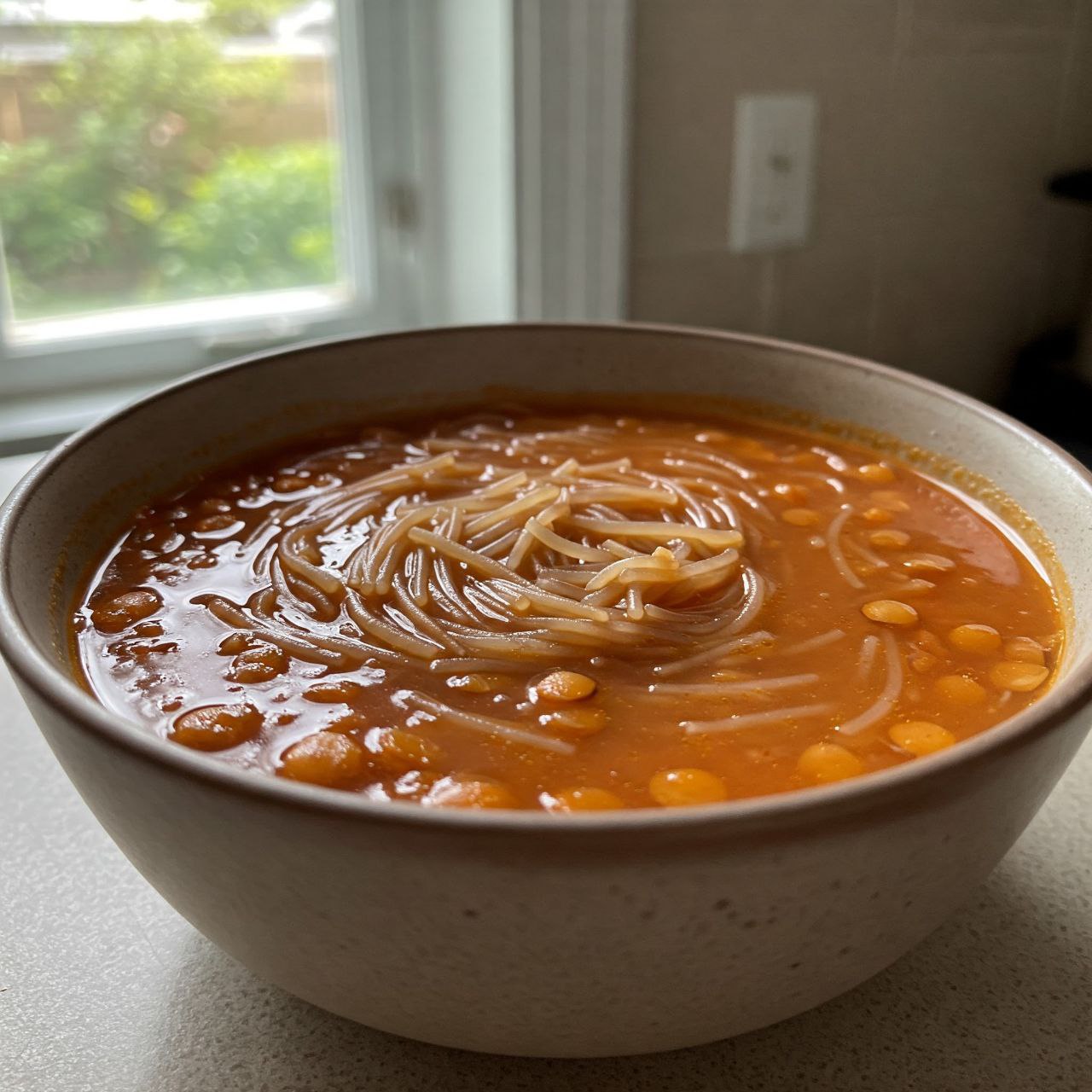 19-سوپ عدس قرمز با ورمیشل  Şehriyeli Kırmızı Mercimek Çorbası 