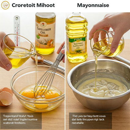 احتیاطات در تهیه مایونز (Precautions for Preparing Mayonnaise)