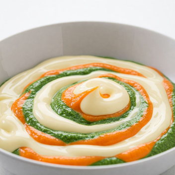 ترکیب مایونز با پوره سبزیجات  (Combining Mayonnaise with Vegetable Purées)