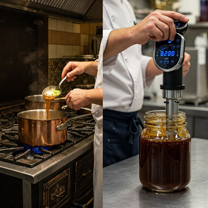 روش‌های مدرن برای تهیه سس‌های قهوه‌ای