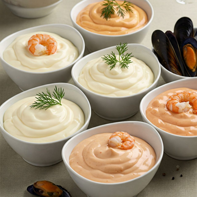 سس‌های مایونز بر پایه صدف‌ها (Mayonnaise-Based Shellfish Sauces)