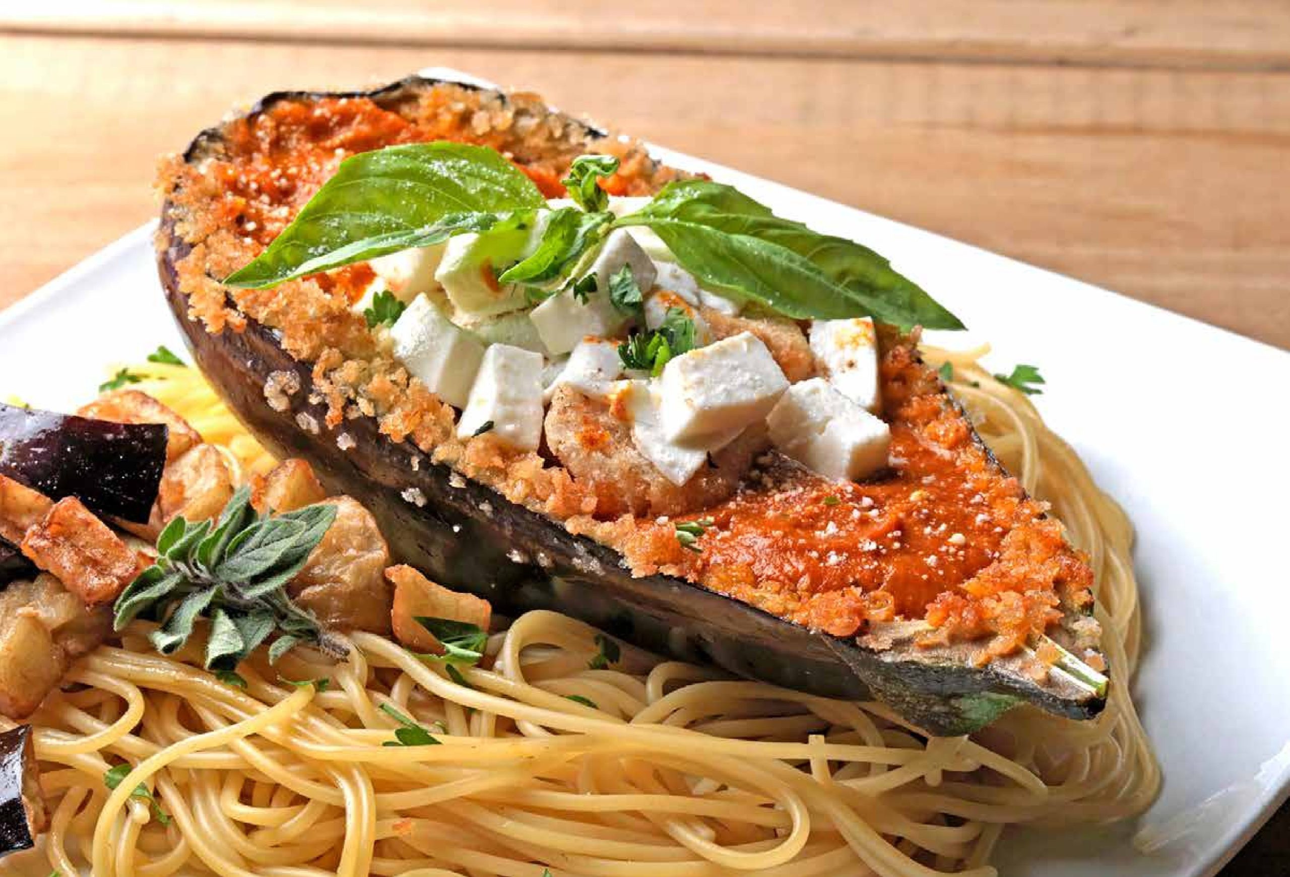 56-سوپ بادمجان پارمسان  Eggplant Parmesan Soup