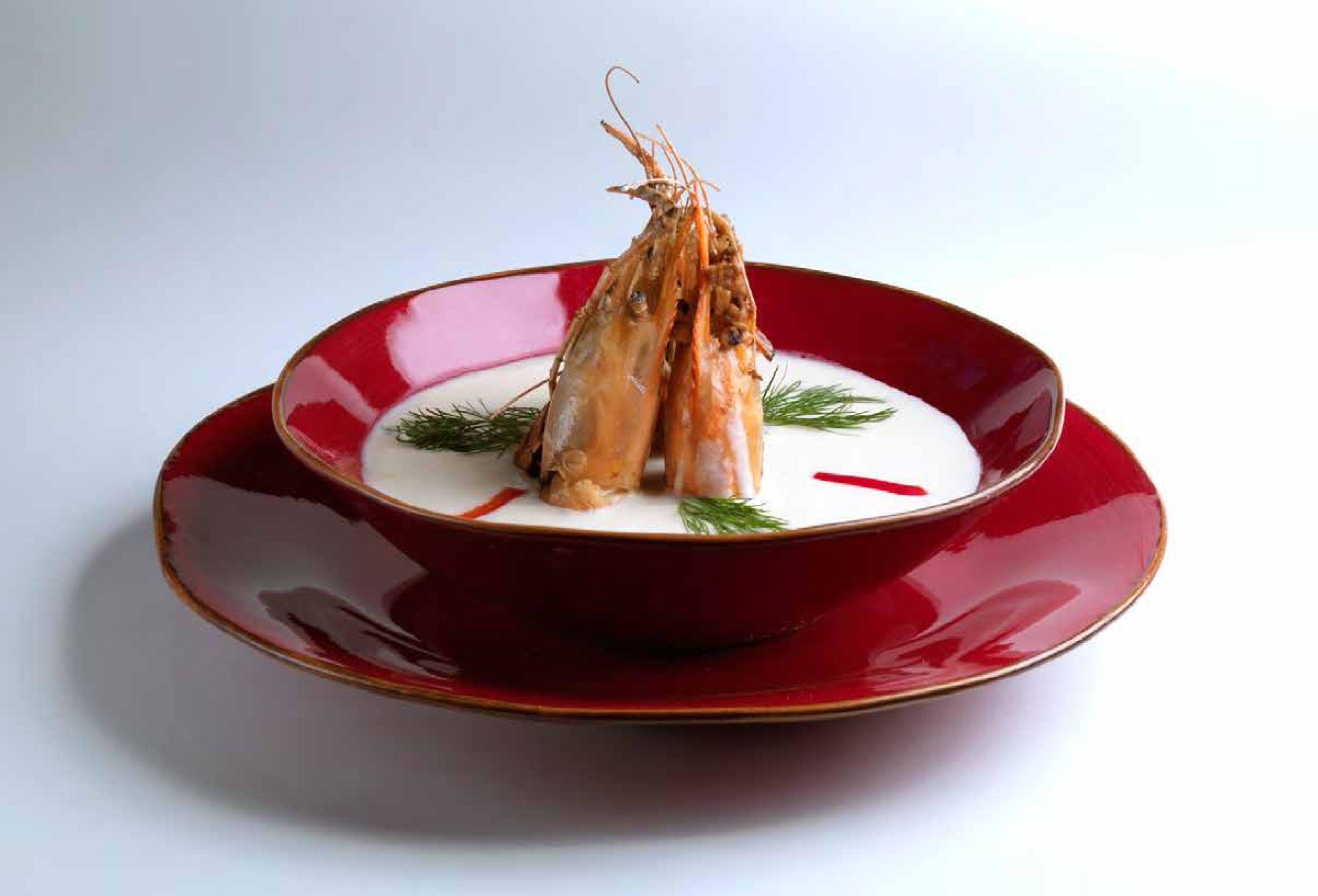 37-سوپ لانگوستین و دل نخل   Langoustine and Hearts of Palm Soup
