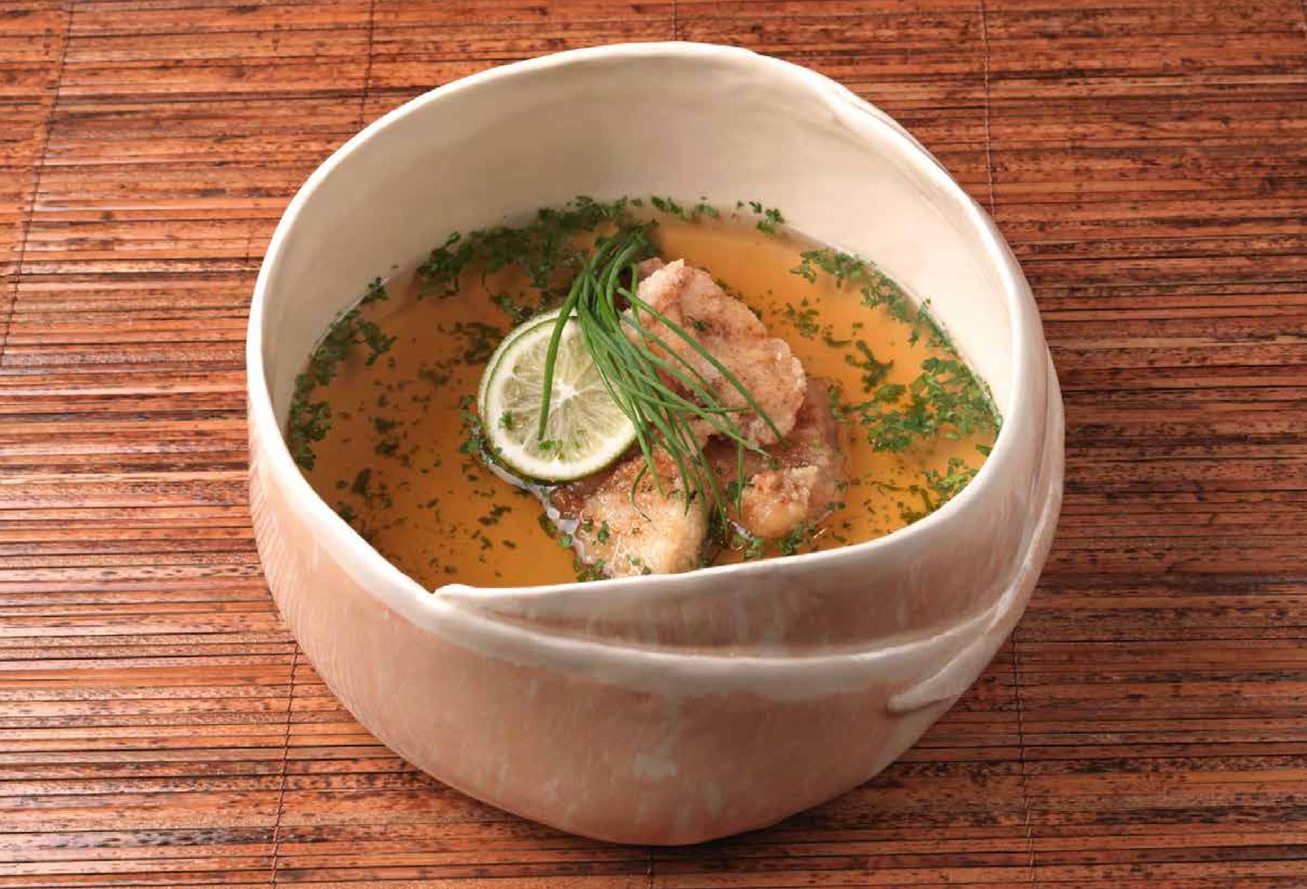 67-سوپ گشنیز با ماهی مانک‌فیش  (Cilantro Soup with Monkfish)