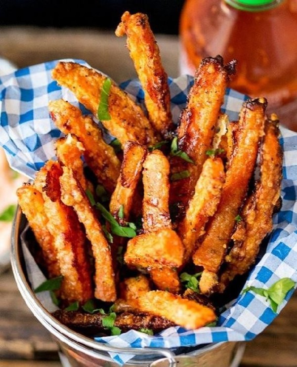 29-هویج سرخ‌شده کم کالری با مایونز چیپوتل لیمو