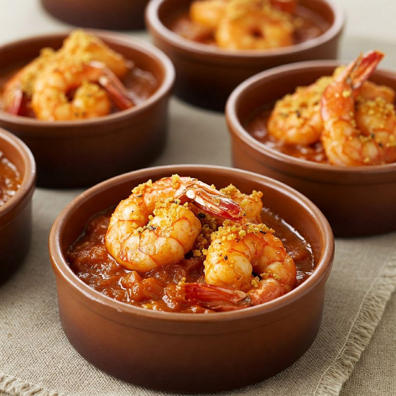 64-میگو به سبک نانت (جایگزین پروانس سنت ژاک)  Crevettes Nantaise – Inspired by Coquilles Saint-Jacques Nantaise