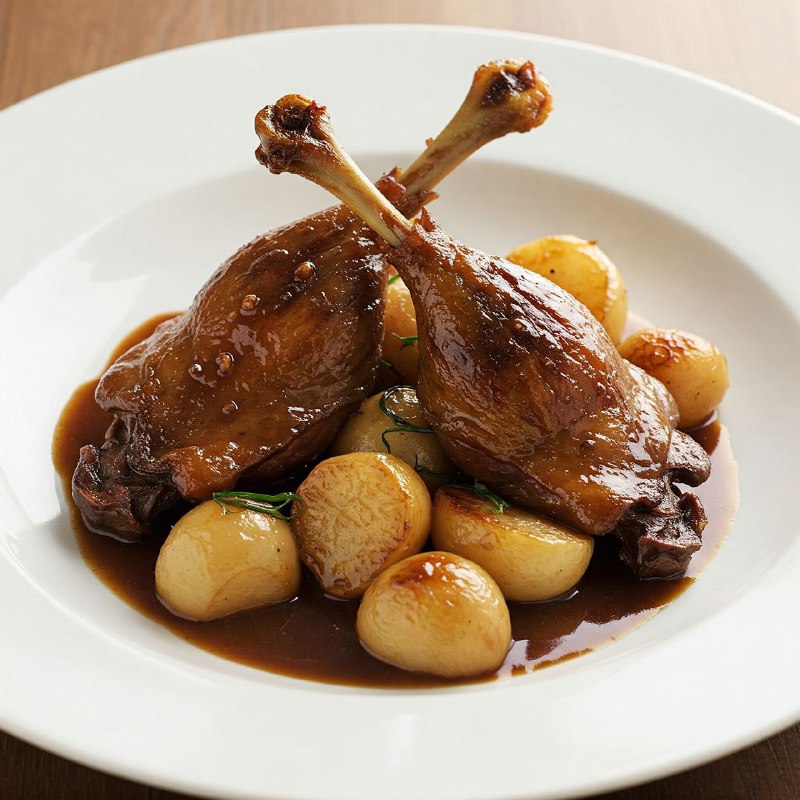 104-خوراک ران اردک با شلغم Ragoût de Cuisses de Canard aux Navets
