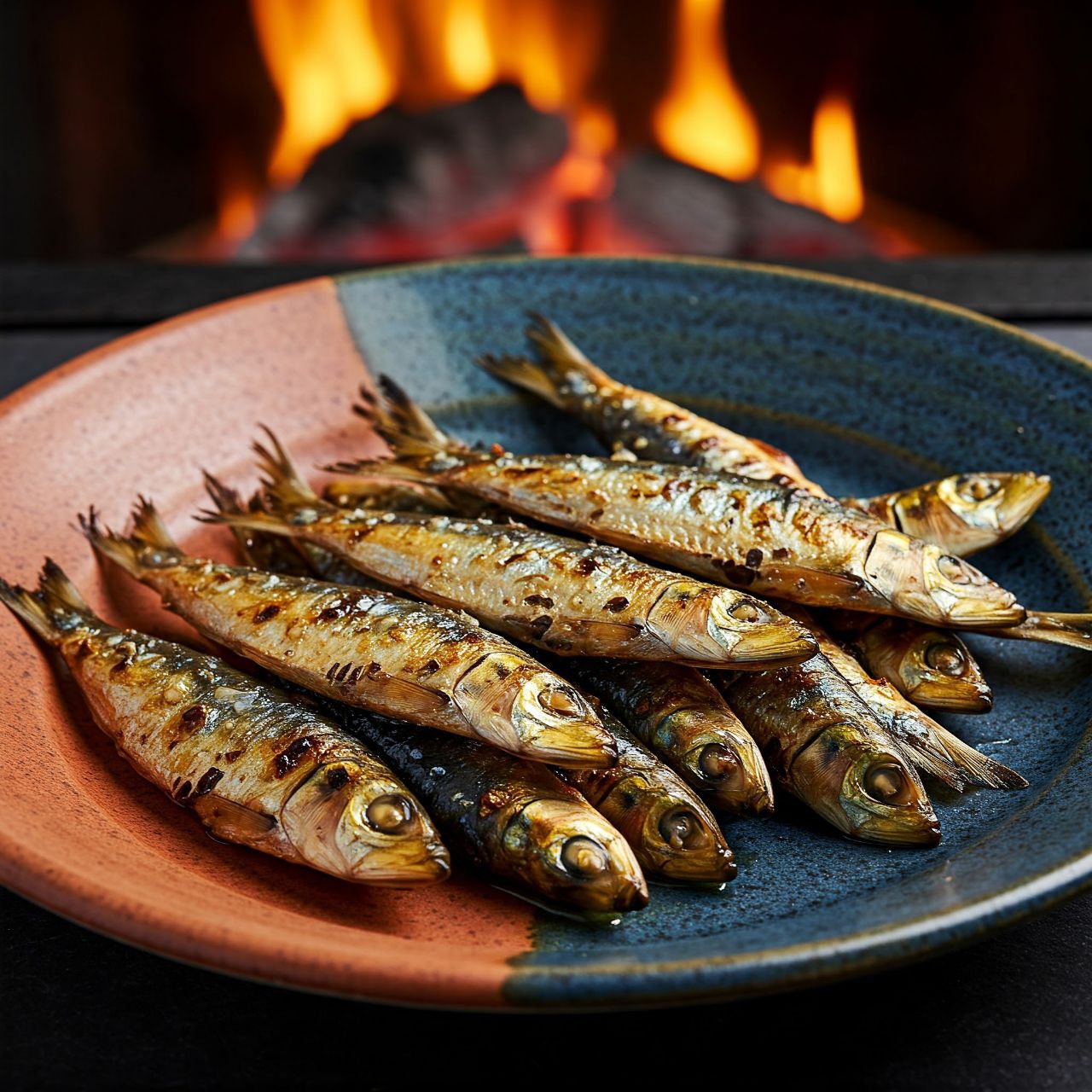 51-ساردین کبابی روی سیخ چوبی، سبک سنتی ریویرا   Sardines Grillées à la Broche
