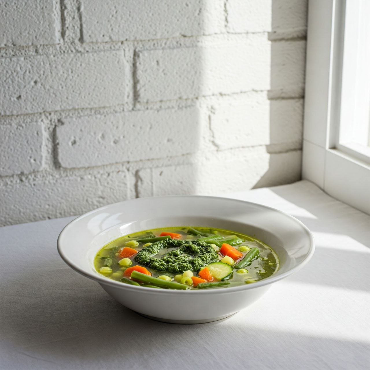 4-سوپ سبزیجات پرووانسی با پستوی ریحان    Soupe au Pistou  