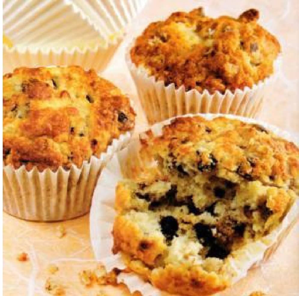 3-مافین موز، گردو و چیپس شکلاتی