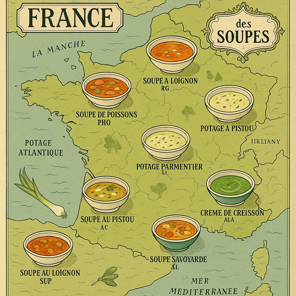 7-نام‌ها و ریشه‌های منطقه‌ای در دستورهای سنتی فرانسه    Les Noms Régionaux dans la Cuisine Française