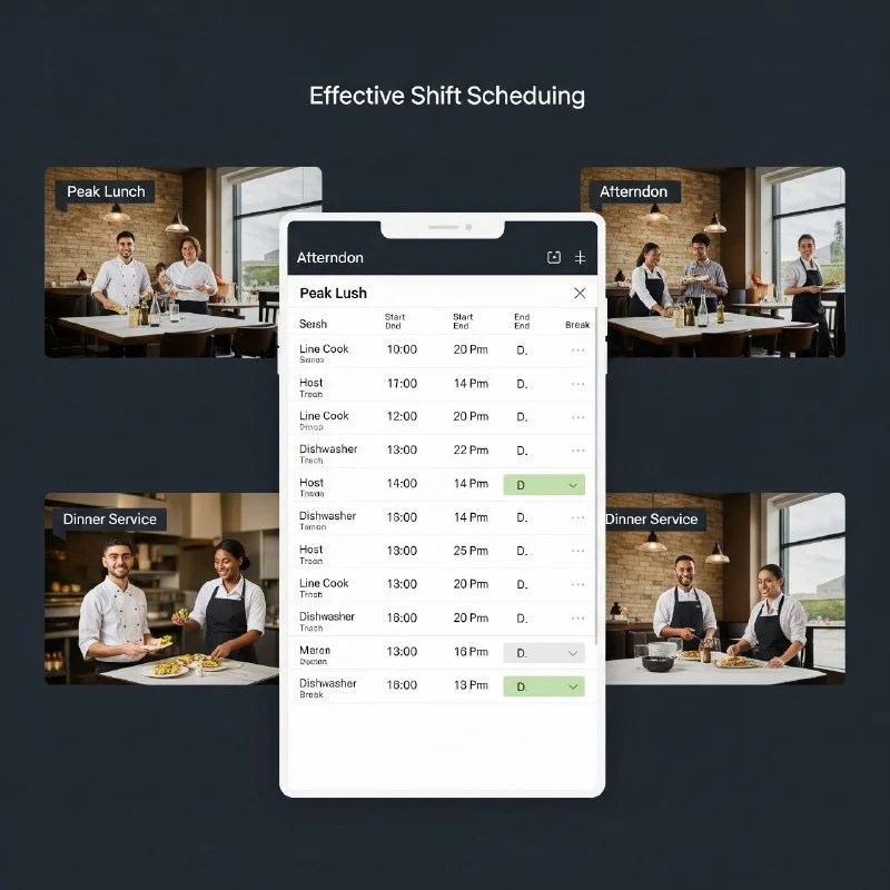 ۳. برنامه‌ریزی شیفت‌ها و زمان‌بندی کاری (Shift Scheduling and Time Management)