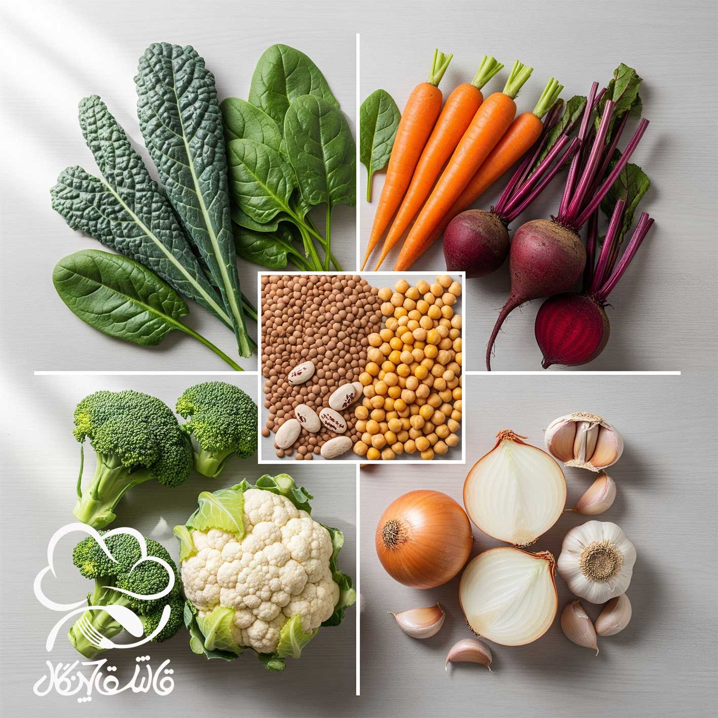 بررسی ترکیبات مفید هر گروه سبزیجات Examining the beneficial compounds of each vegetable group