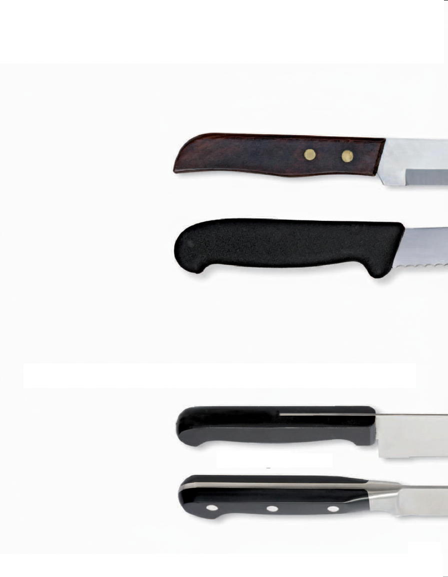 انواع دسته‌های چاقوی آشپزخانه  types of kitchen-knife handles